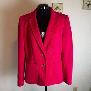 Tommy Hilfiger Women's Vibrant Pink Blazer Size 14 Blue stripe lining